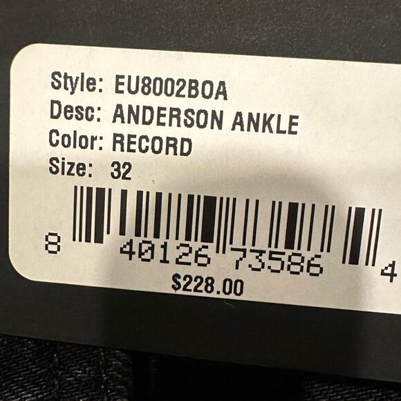 NWT Edwin Anthropologie Anderson Ankle Black Straight Leg Denim High Waist Jeans - Picture 8 of 8